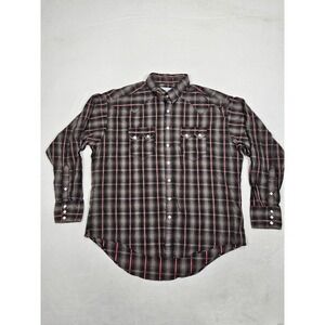 Rockmount Ranchwear‎ Men's Shadow Plaid Dobby Lurex Western Shirt Black (XXL)